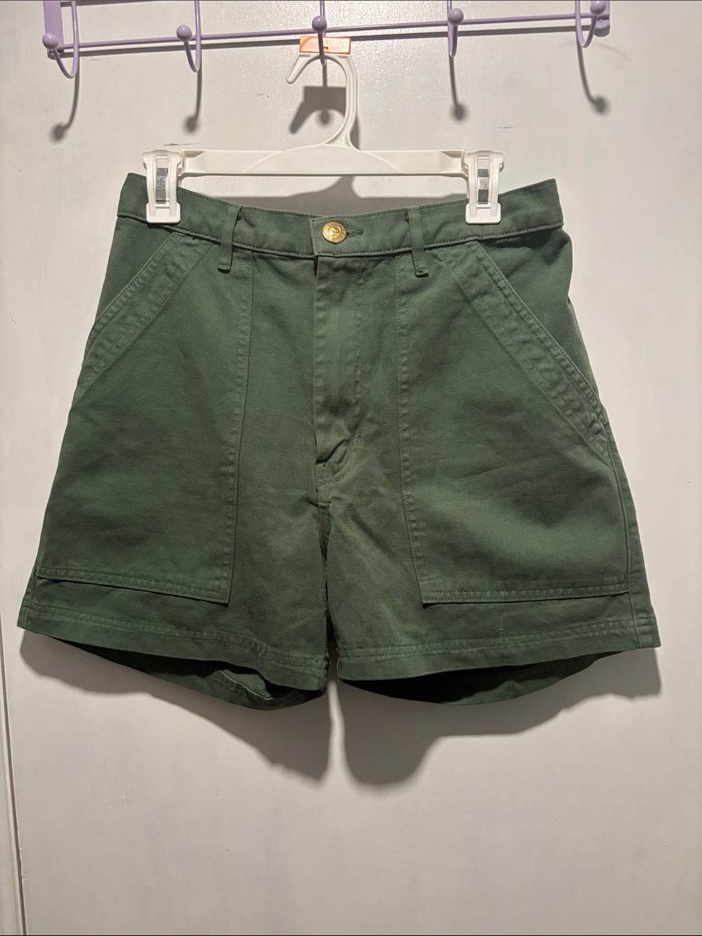 BIG BUD PRESS work pant shorts Olive